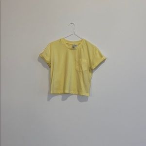 H&M YELLOW CROP TOP